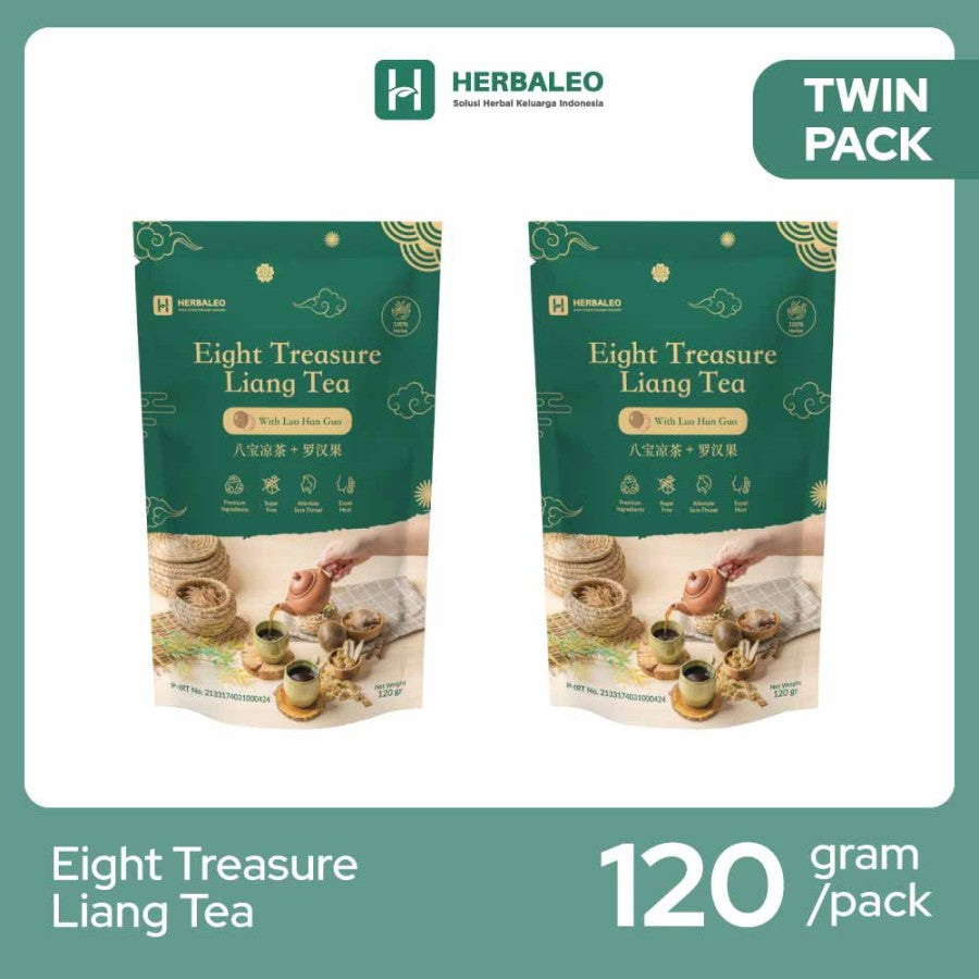 Herbaleo - Twinpack Liang Tea with Luo Han Guo Minuman untuk Panas Dalam