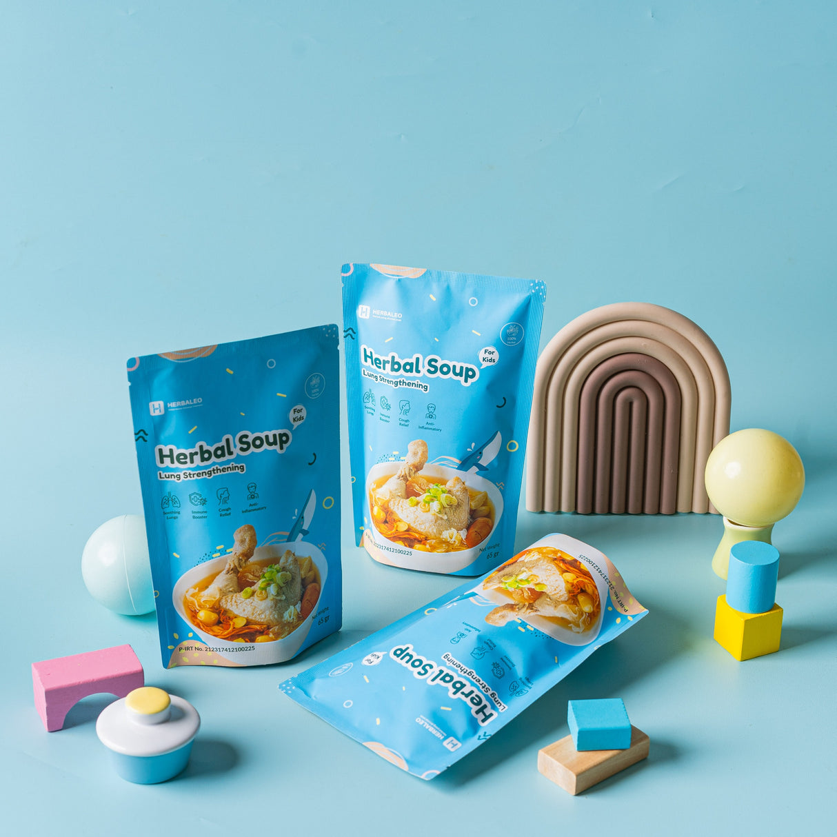 Herbaleo - Triple Paket Bundling Herbal Soup For Kids Lung Strengthening ( 3 bungkus )