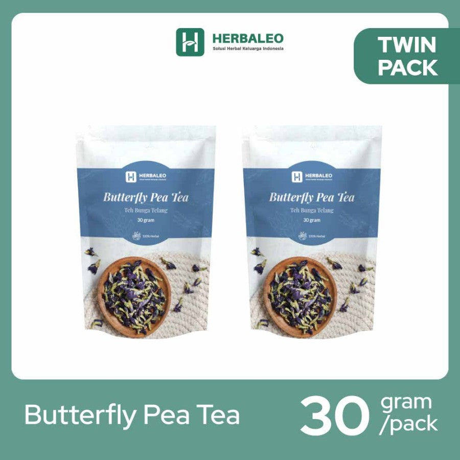Herbaleo - Twinpack Teh Bunga Telang 30 GR ( Butterfly Pea Tea )