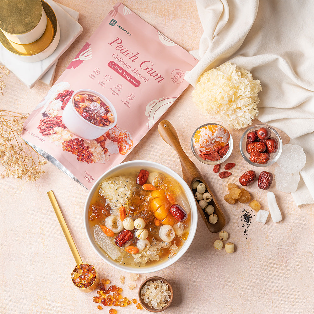 Herbaleo Peach Gum Collagen Dessert with Tangerine