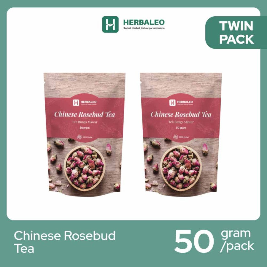 Herbaleo - Twinpack Teh Bunga Mawar 50 GR Chinese Rosebud Tea