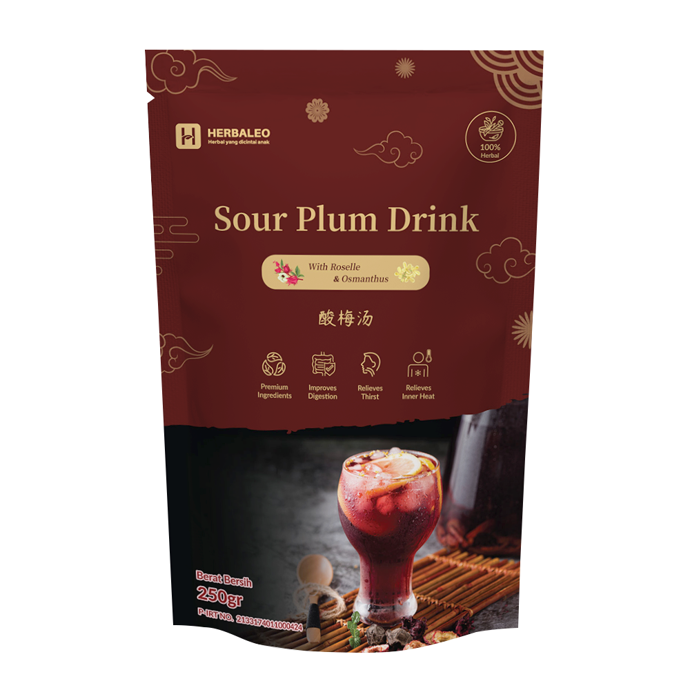 Minuman Prem Asam dengan Rosela & Osmanthus