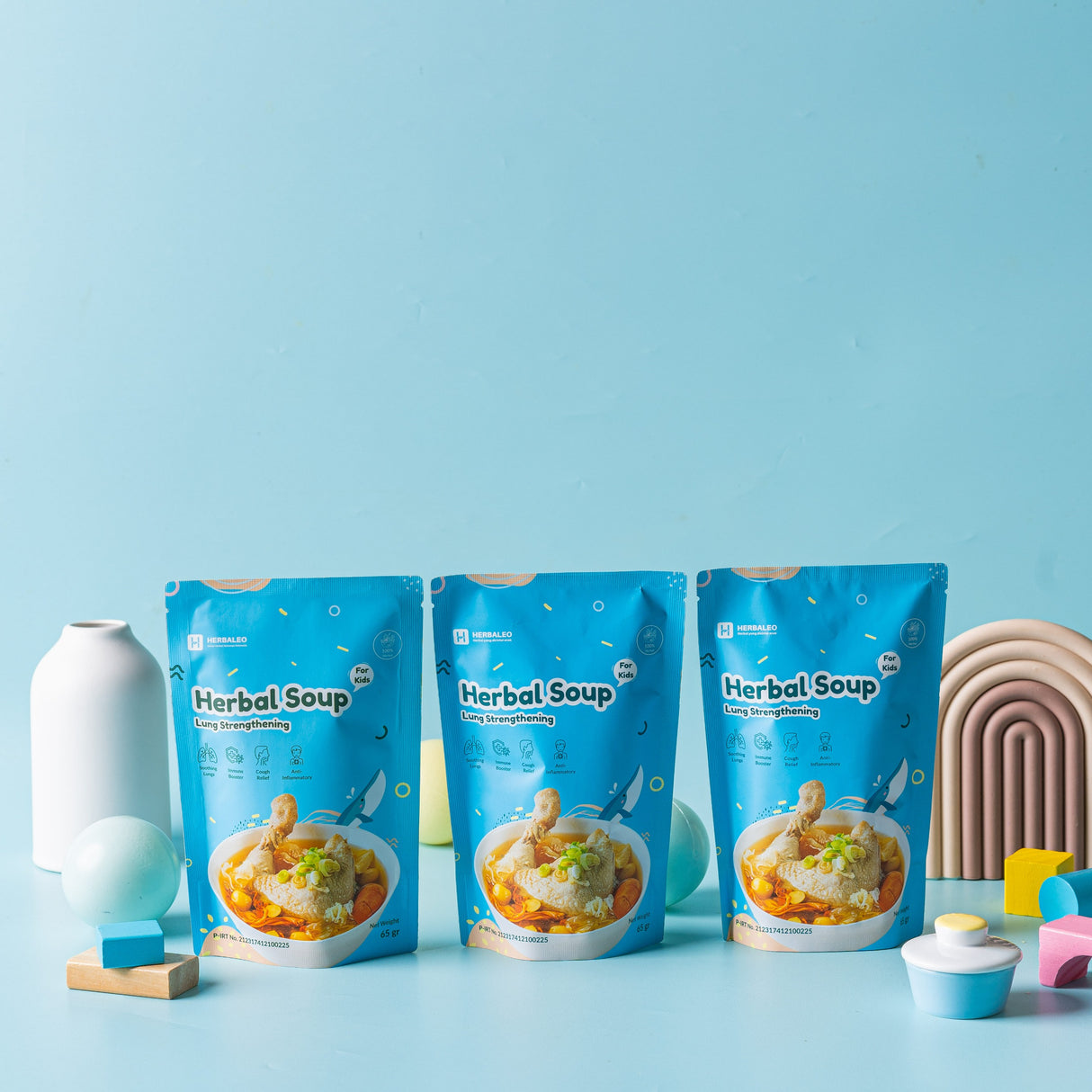 Herbaleo - Triple Paket Bundling Herbal Soup For Kids Lung Strengthening  ( 3 bungkus )