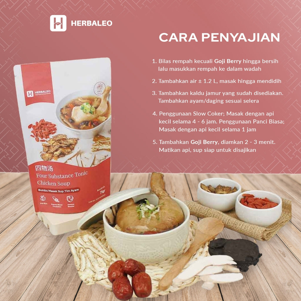 Herbaleo  - Twinpack Four Substance ( Bumbu Masak Sup Tim Ayam 75 GR )