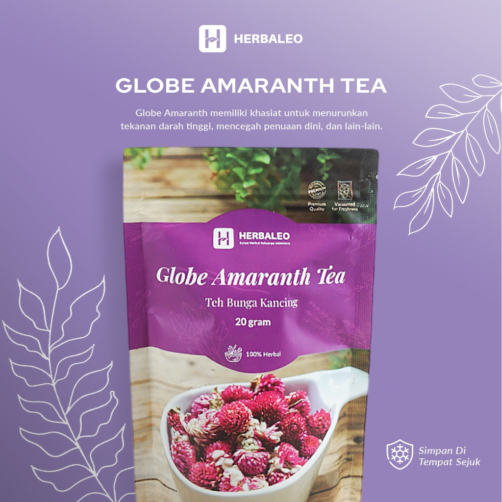 Herbaleo - Twinpack Globe Amaranth Tea 20 gr ( Teh Bunga Kancing )