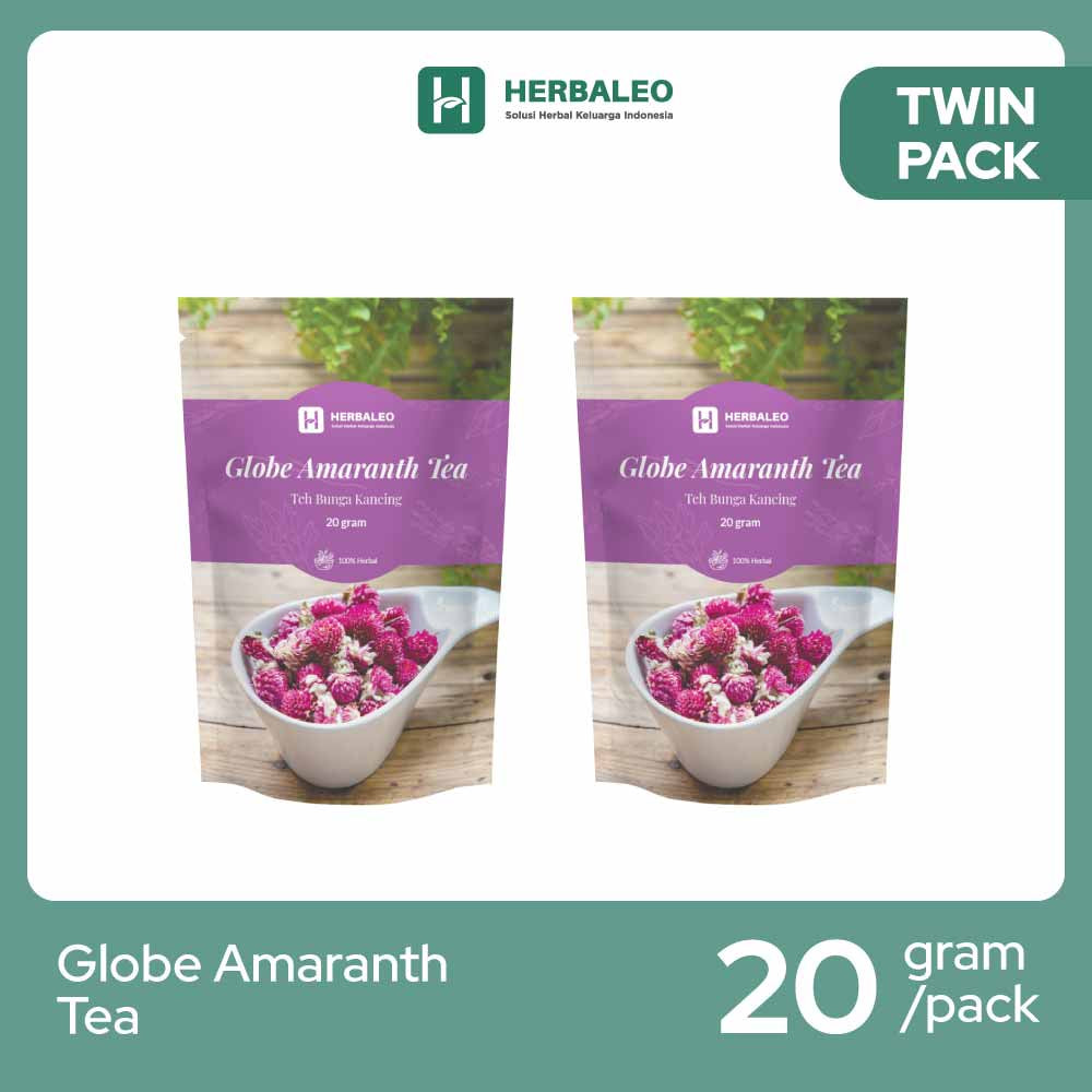 Herbaleo - Twinpack Globe Amaranth Tea 20 gr ( Teh Bunga Kancing )