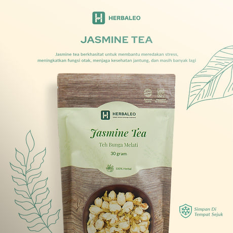 Herbaleo Teh Bunga Melati 30 GR 100% Herbal Jasmine Tea Kesehatan