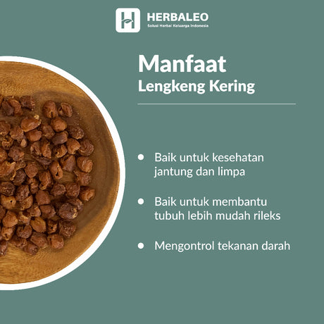 Herbaleo - Lengkeng Kering / Long Yan Rou/  Dried Longan  ( 5gram )