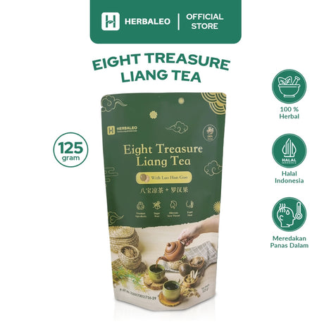 Herbaleo - Twinpack Liang Tea with Luo Han Guo Minuman untuk Panas Dalam