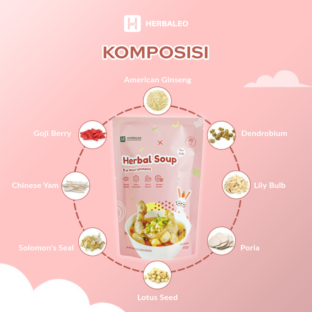 Herbaleo Sup Kesehatan Mata Anak 65 GR 100% Herbal Eye Nourishment Kesehatan