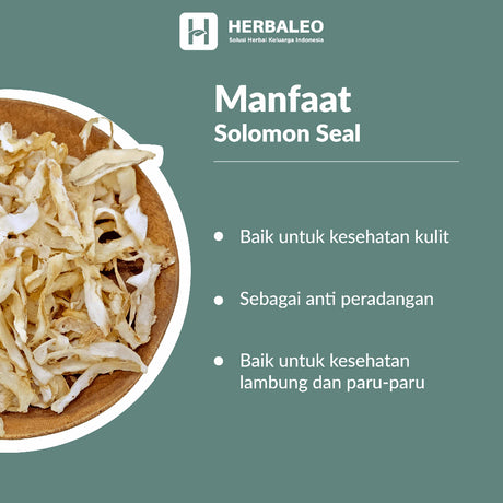 Herbaleo - Nyukcuk / Yu Zhu  / Solomon Seal / Rhizoma Polygonati Odorati ( 5 gram )