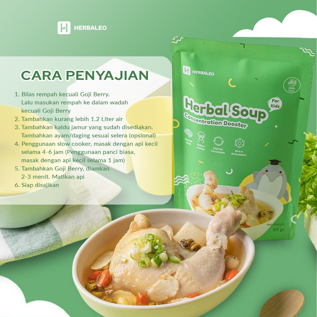 Herbaleo Sup Peningkat Konsentrasi Anak 65 GR Concentration Booster