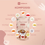 Herbaleo Triple Peach Gum Collagen Dessert with Tangerine ( isi 3 bungkus )