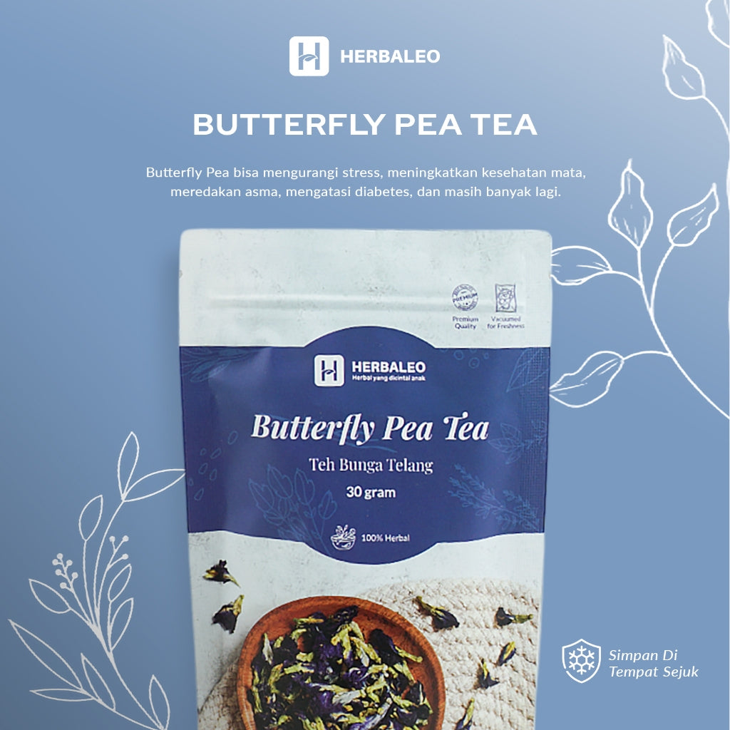 Herbaleo - Teh Bunga Telang 30 GR ( Butterfly Pea Tea )