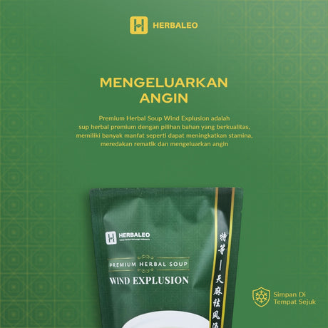 Herbaleo Premium Herbal Sup 65 GR Wind Explusion Mengeluarkan Angin